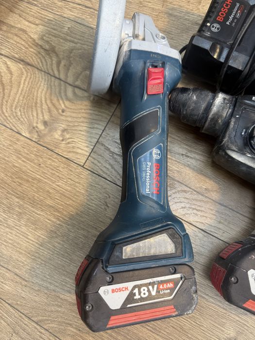 Акумулаторен безчетков комплект Bosch Gbh 180-li+Gws 180li