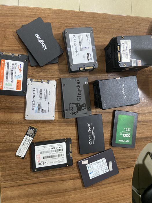 SSD 120-128GB SATA - Kingston, Samsung, Hikvision и др. (7 шт)