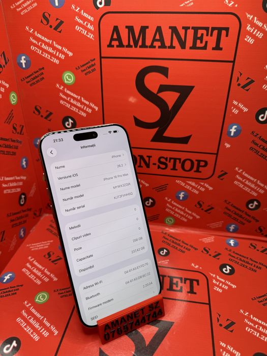 Iphone 16 Pro Max Amanet SZ Non Stop