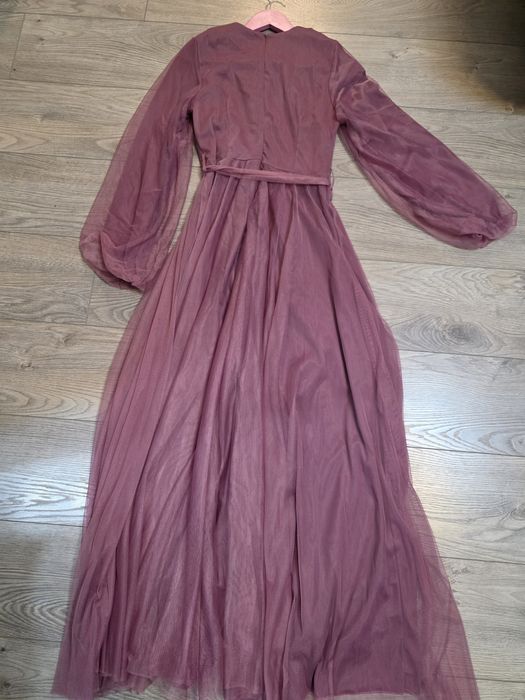 Официална дамска рокля - пепел от рози - 38 размер