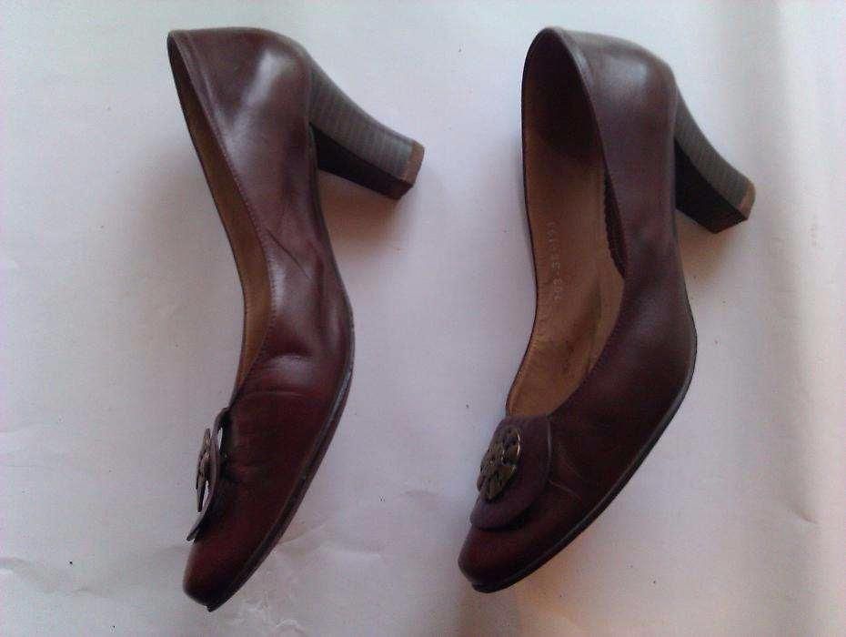 Pantofi dama piele si catifea ,  marime 38