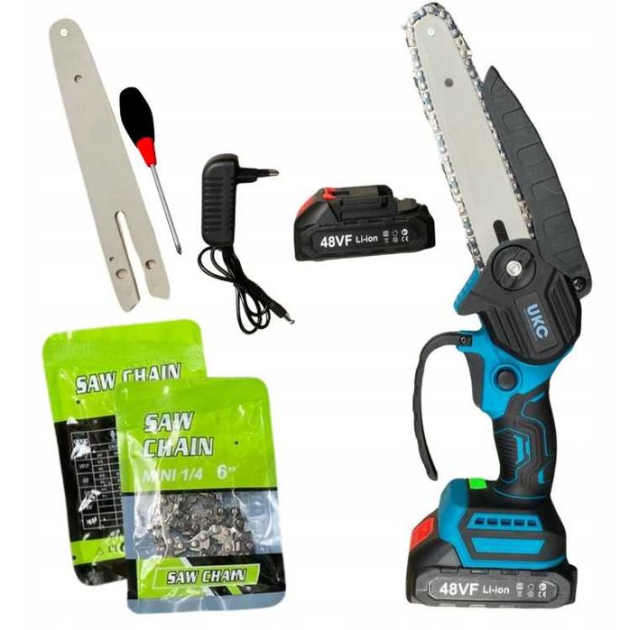 Акумулаторен ТРИОН ЗА ДЪРВО И КЛОНИ UKC 48V КОМПЛЕКТ + 2 вериги