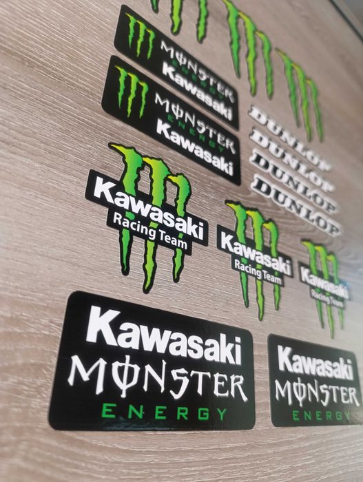 Стикери Монстър Дънлоп Кавазаки Dunlop Monster Kawasaki Stickers 14 бр