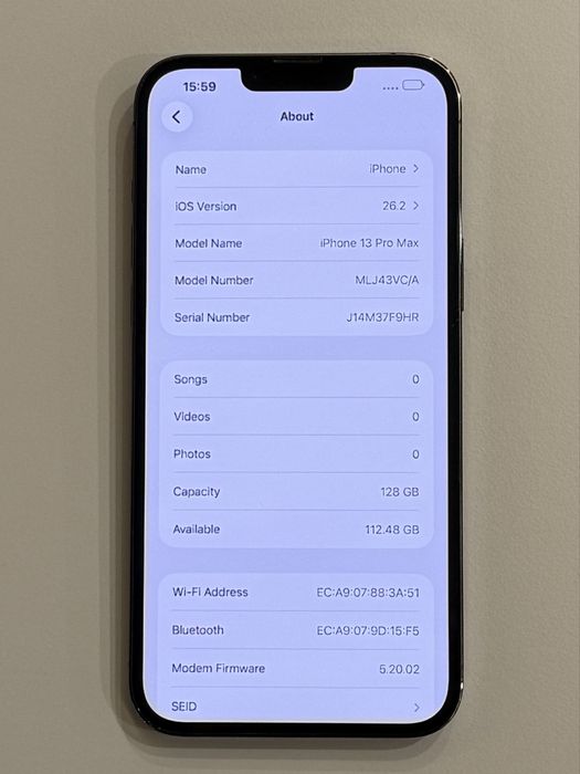 iPhone 13 Pro Max Grey 93% battery