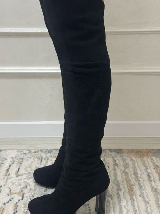 длинные ботинки натуральное  замж