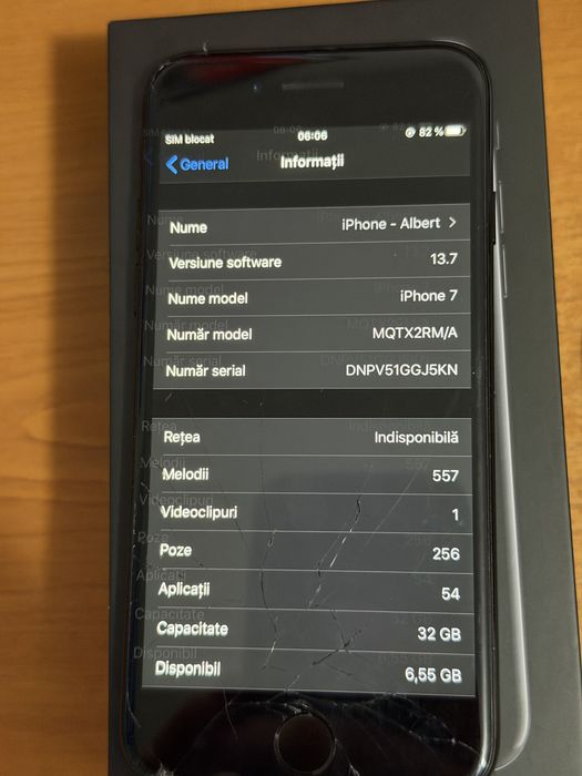 Vand Iphone 7 JetBlack 32 GB