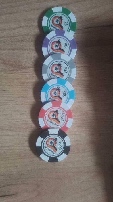 Покер чипове комплект 300 бр. с алуминиево куфарче