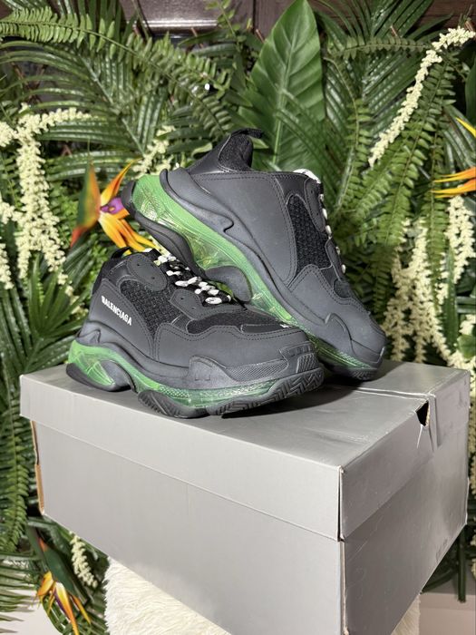 Balenciaga Triple S Black Green Sole