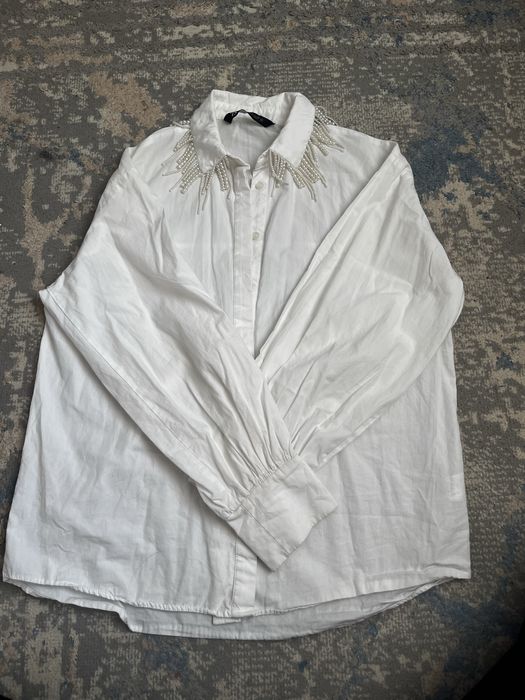 Рубашка ZARA с бусинками