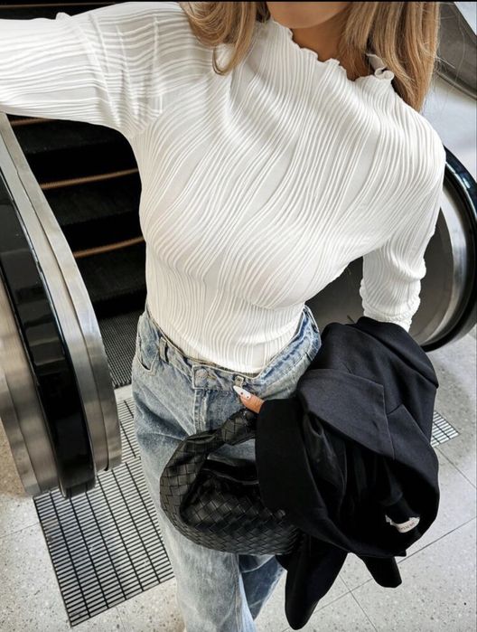 Бяла блуза SHEIN