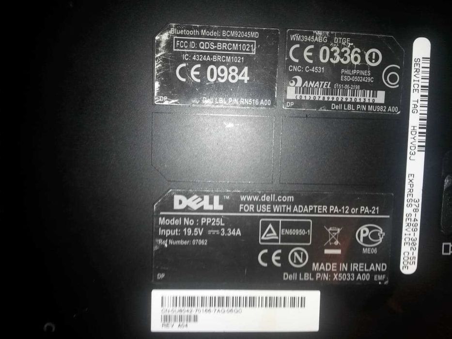 Ноутбук DELL  PP 2SL..