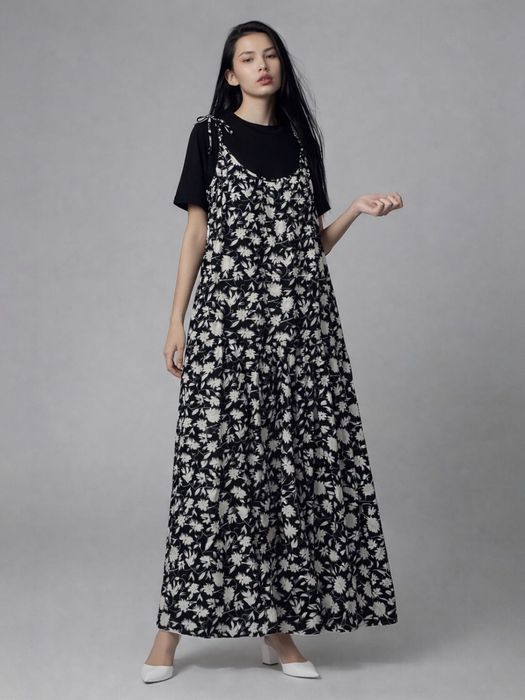 Женская двойка сарафан из штапеля и футболка из трикотажа