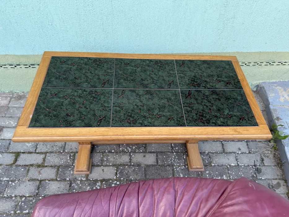 Masuta din stejar verde si negru&Masuta sticla negru pt. (living,hol).