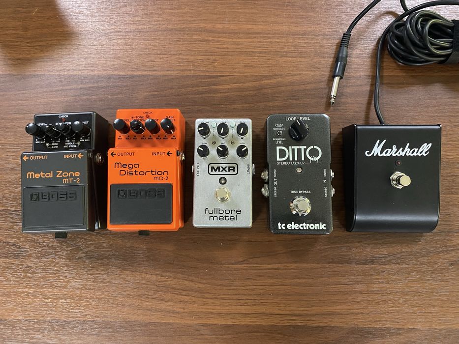 Педалборд и гитарные педали Boss, Mxr, TC Electronic, Marshall