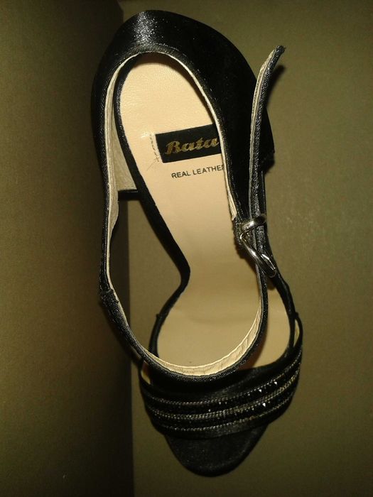 Sandale/Pantofi BATA, negri cu strasuri, superbi TRANSPORT GRATUIT