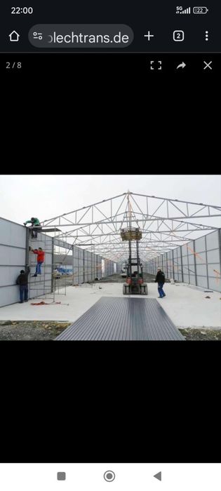 Vand o gama variata de hale si structuri metalice.
Vindem din stoc pro