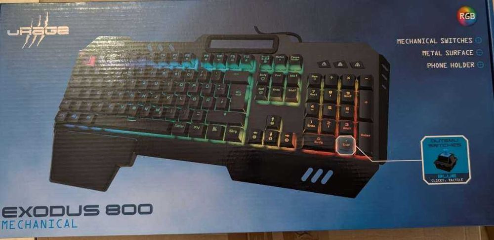 Tastatura gaming Mecanica HAMA uRage Exodus 800 RGB Noua Sigilata