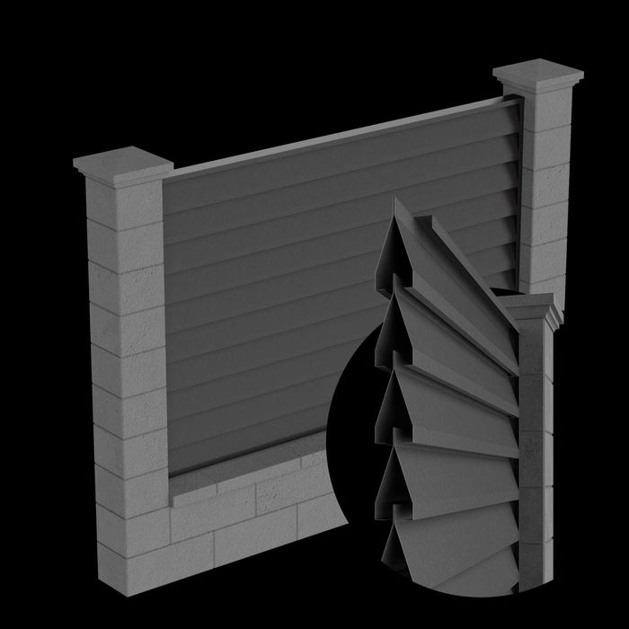 Gard metalic jaluzea | Suruburi ascunse | OLT Slatina | Model 2025 |