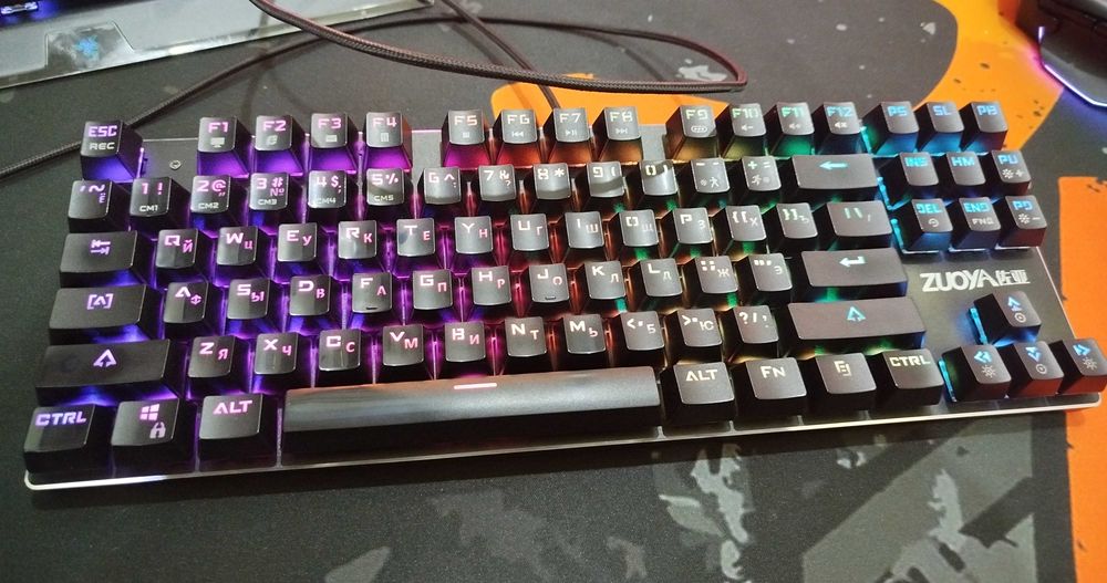 Механическая Клавиатура Zuoya 87-Key RGB klaviatura