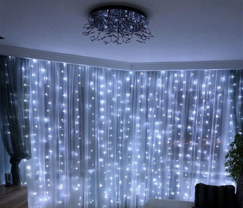 Новогодняя гирлянда водопад