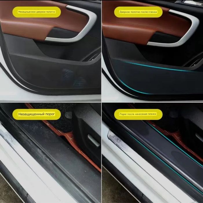 Защита порогов пленка дверных карт