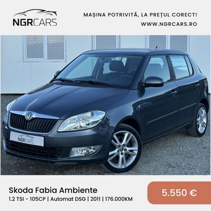 Skoda Fabia Ambiente DSG 1.2 TSI 176.000KM | RATE / TRANSPORT / NUMERE