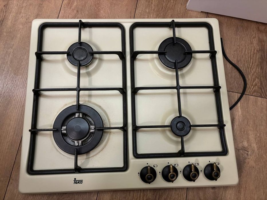 Газов / Плот за вграждане Teka EH 60 4G AI AL TR CI BEIGE, Газ, 4 нагревателни зони, Електрическо запалване, Чугунени решетки, Бежов