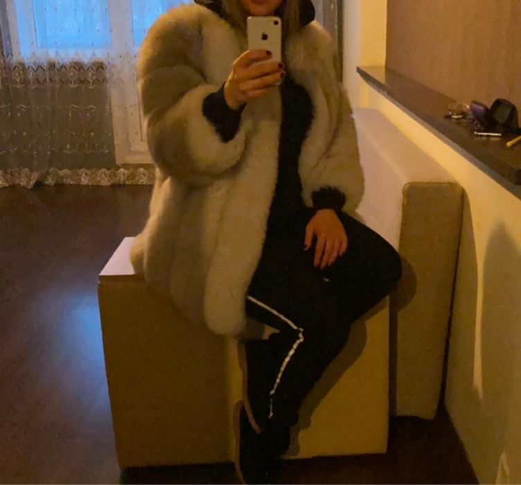 Нуба из песца  натуральный мех