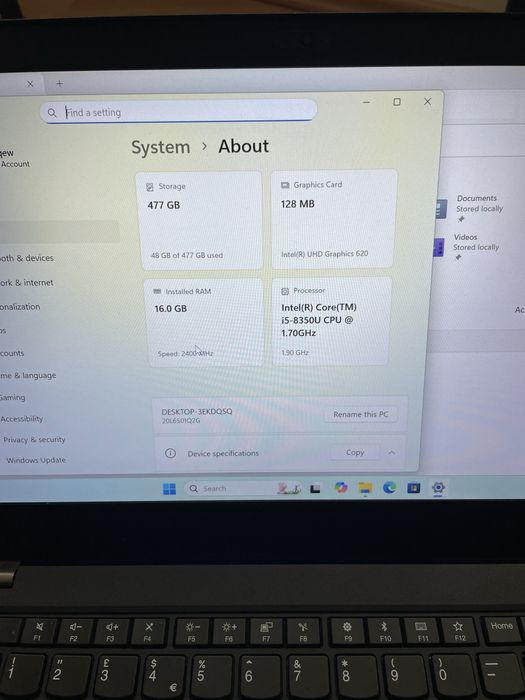 Lenovo ThinkPad T480 i5 16GB 512GB