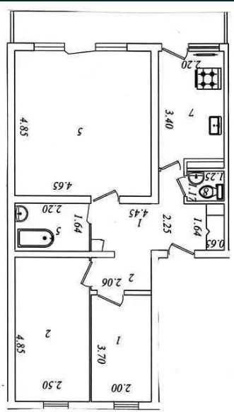 Бобура ‼️  3/6/9 площадь 72м2