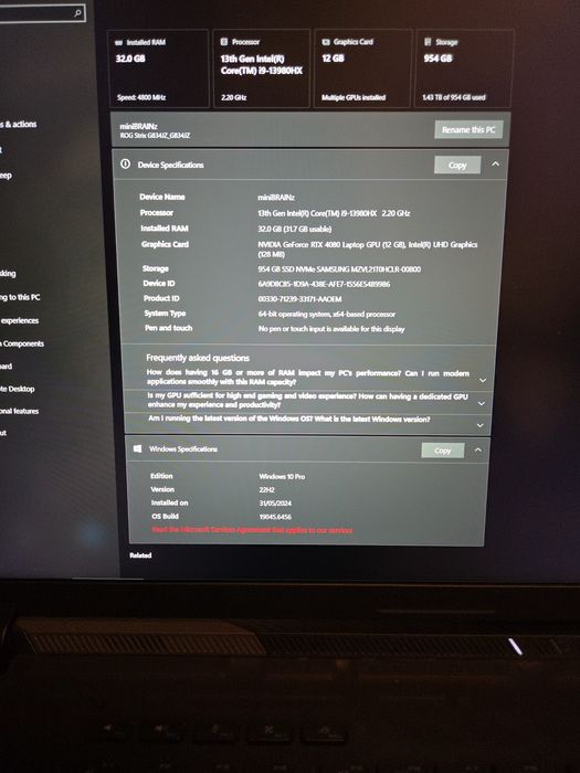 Laptop Asus ROG Strix SCAR G18, RTX4080, i9-13980HX, 32GB, GARANTIE