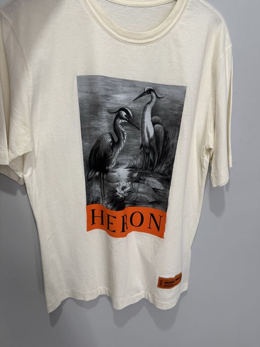 Tricou Heron Preston M original alb negru