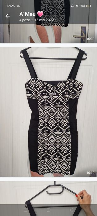 Rochie alb-negru