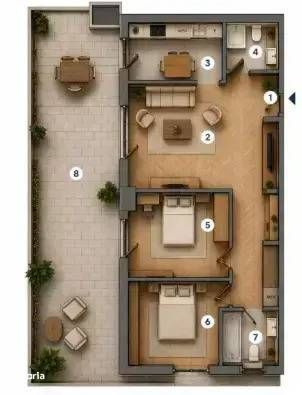 Apartament 3 camere | Terasa 57mp I Pipera | Smart Home | Metrou I — fotografia 1