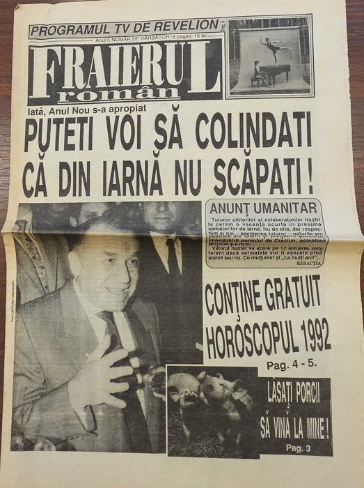 Lot 11 Reviste Satiră și Umor 1990 (Papagalul nr 1, Spinul nr 1, Fraierul Român)