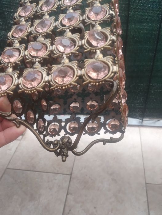 O pereche de candelabre  fier forjat