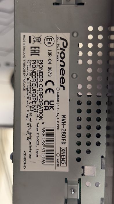 Casetofon pioneer mvh 280fd