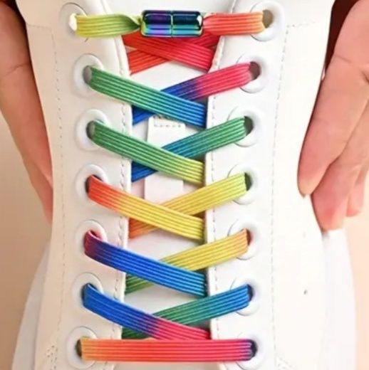 Различни цветове еластични връзки за обувки