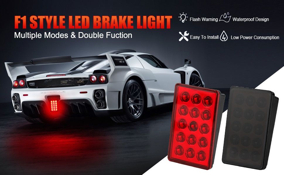 Lampa led F1 Stop frana Formula 1 Stop Suplimentar Frana Flash Stobo