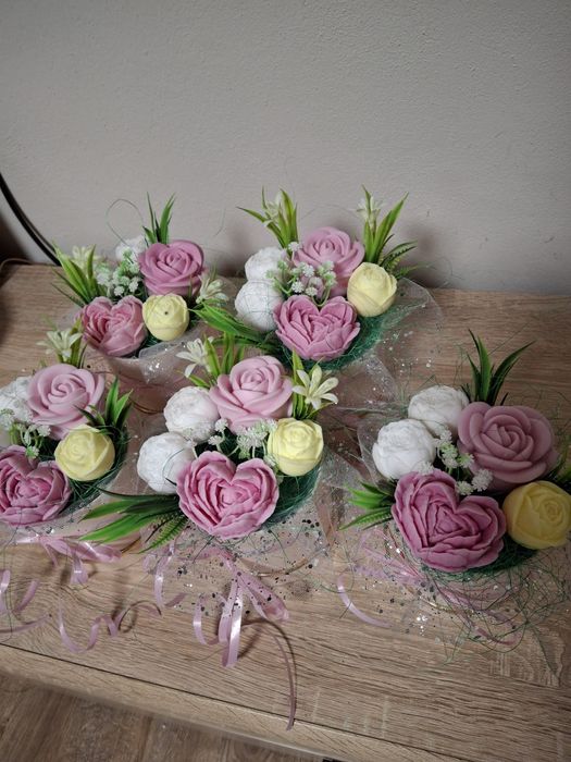 Букет от глицеринови сапуни