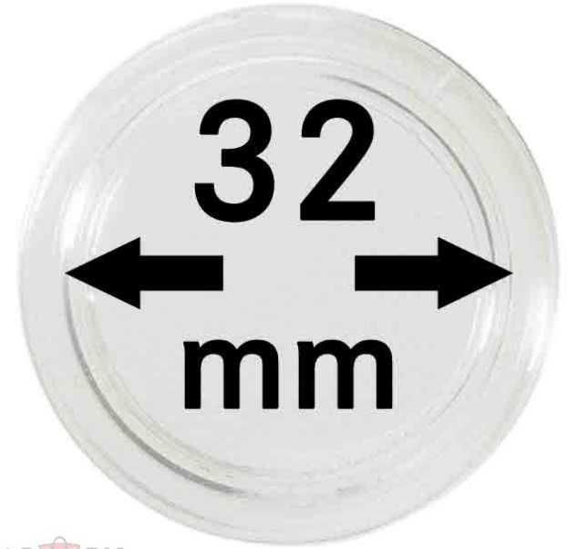 10 капсул для монет диаметром до 32мм