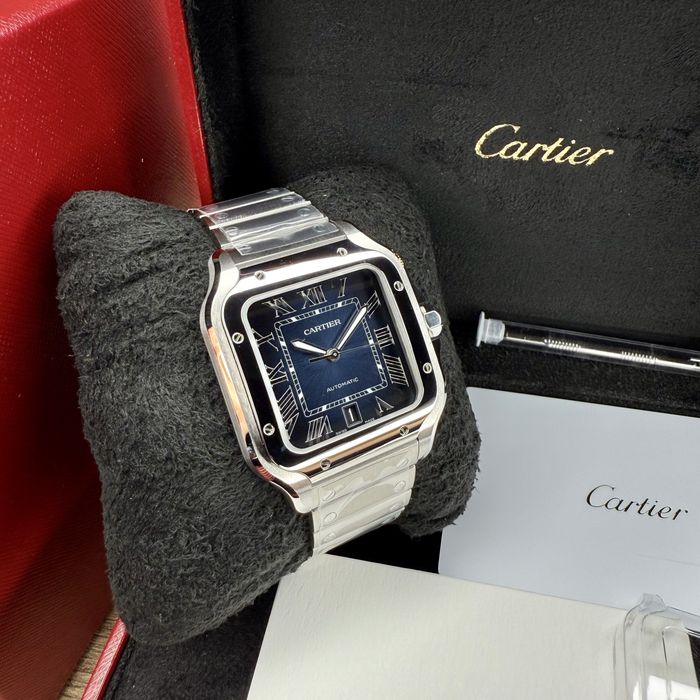 Santos de Cartier Blue Dial Pe Stoc | Size L | 7700E | WSSA0071 | 2025