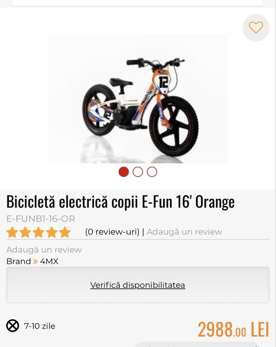 Vand bicicleta electrica copii