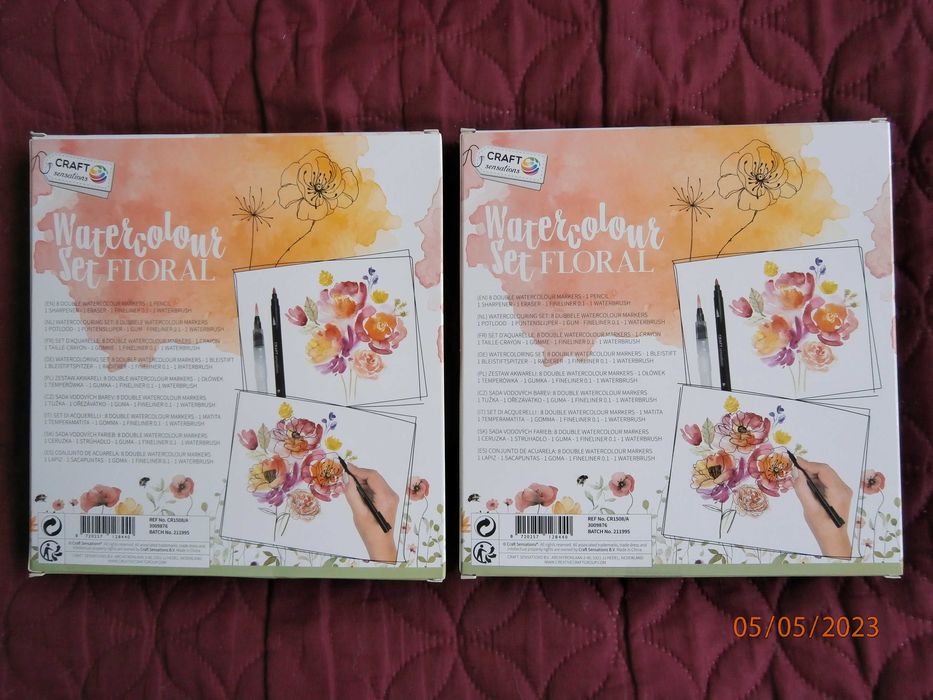 Акварелни скицници,бои,платна,моливи,гуми,телбот-кутийка консумативи.