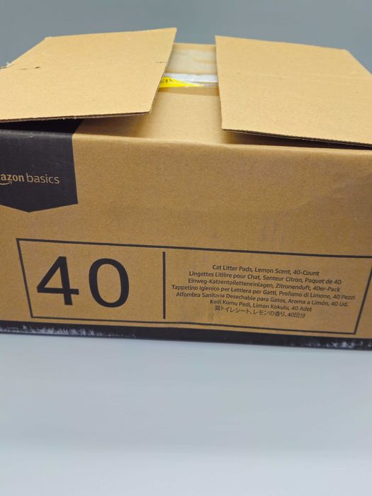 Amazon Basics подложки за котешка тоалетна с аромат на лимон – 40 бр.