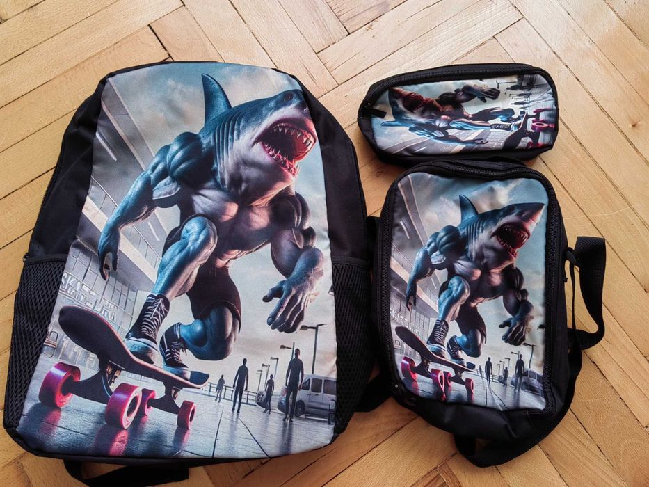 НОВИ раница, чанта за обяд и несесер