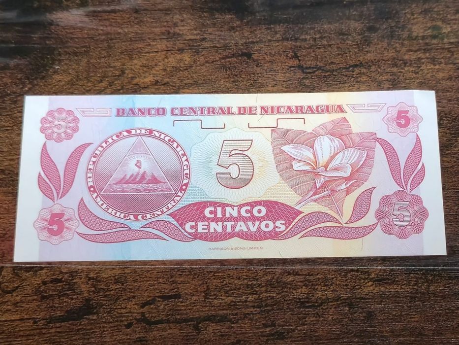 Никарагуа – 5 сентaвос, Banco Central de Nicaragua – UNC