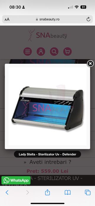 Lady Stella Sterilizator UV Defenser