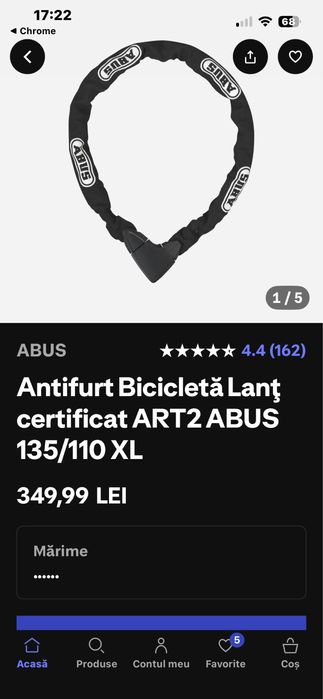 Antifurt  Abus bicicleta , scuter…