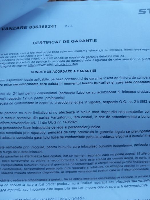 Vând drujba stihl sau schimb cu vitel